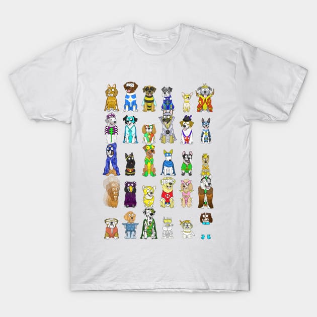 Superhero Dogs T-Shirt by Giddings Gifts